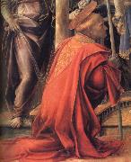 Details of Madonna and Child with Angels,St Frediano and St Augustine Fra Filippo Lippi